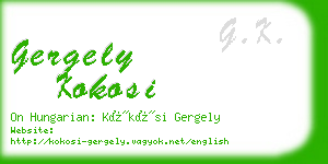 gergely kokosi business card